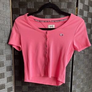 Tommy Hilfiger Button Up Crop Top